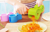 HandHeld Spiral Cutter Fruit Vegetable Slicer Built in knife sharpener