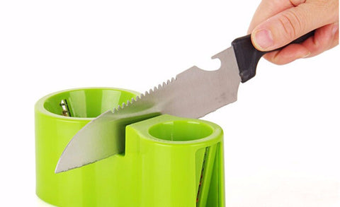 HandHeld Spiral Cutter Fruit Vegetable Slicer Built in knife sharpener