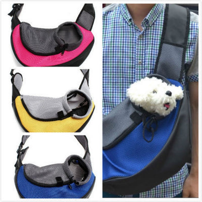 Dog Puppy Small Animal Sling Front Carrier Mesh Comfort Travel Tote Shoulder Bag