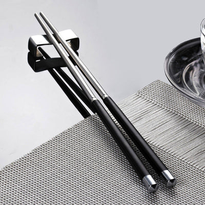 5 Pairs Japanese Chopsticks Set 304 Stainless Steel Reusable
