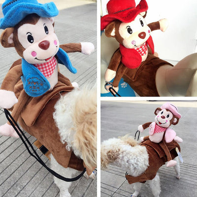 Funny Dog Costume Pet clothes Cowboy