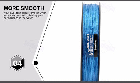 300M 328Yd Braid PE Braided Fishing Line 6LB-80LB 4 Strands Saltwater Multifilament
