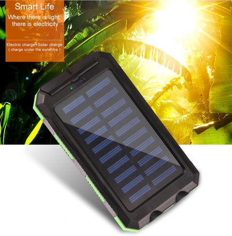 Solar Power Bank 10000mAh Waterproof