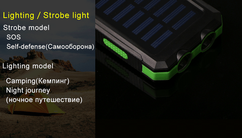 Solar Power Bank 10000mAh Waterproof