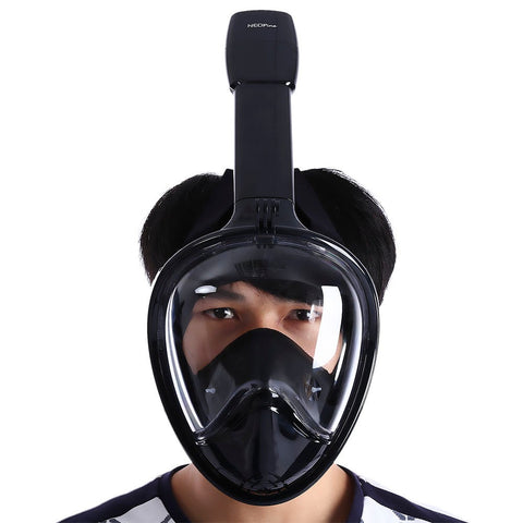 full face diving mask 180 degree wide view snorkel