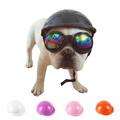 ABS Doggie Costumes Accessories Puppy Motorcycle Protect Dog  Helmets Ridding Cap