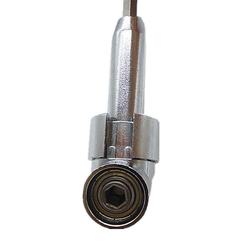 1/4" Magnetic Angle Bit Driver Adapter Screwdriver 360 Degree Adjustable Thumb Flange