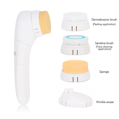 Sonic Vibrations Facial Cleansing Brush Waterproof Electric Ultrasonic Exfoliation Brush