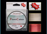 100M Fluorocarbon Fishing Line  red/clear two colors 4-32LB Carbon Fiber Leader Line