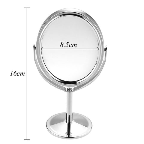 MakeUp Mirror Dual Side Normal+Magnifying Oval Stand 3 inch