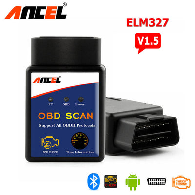 Elm327 Bluetooth ELM 327 V1.5 V 1.5 OBD2 OBDII Adaptor Scanner for Android Torque Code Reader