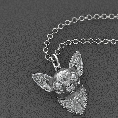 Chihuahua  necklace metal