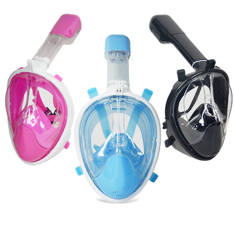 2017 Qiiwi New Arrival Snorkel Mask Full Face Design Snorkeling Diving Mask Anti-fog and Anti-leak Technology Water Sports