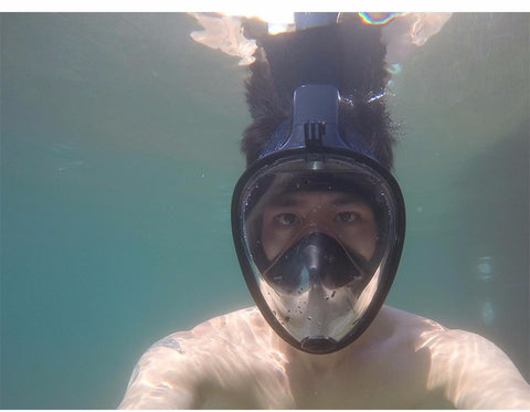 2017 Qiiwi New Arrival Snorkel Mask Full Face Design Snorkeling Diving Mask Anti-fog and Anti-leak Technology Water Sports