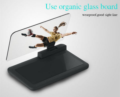Universal H6 Smartphone Projector HUD Head Up Display Holder Car GPS Navigator Car Mount Stand Phone Holder Black Non-slip Mat