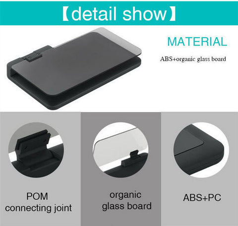 Universal H6 Smartphone Projector HUD Head Up Display Holder Car GPS Navigator Car Mount Stand Phone Holder Black Non-slip Mat