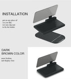 Universal H6 Smartphone Projector HUD Head Up Display Holder Car GPS Navigator Car Mount Stand Phone Holder Black Non-slip Mat