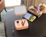 bluetooth speaker led table lamp multifunctional make up mirror rechargeable table bed lamp