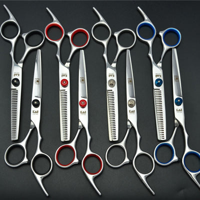 6'' Japan Kasho TOP GRADE Hairdressing Scissors 6CR Factory Price Barbers Cutting Scissors Thinning Shears Hair Scissors