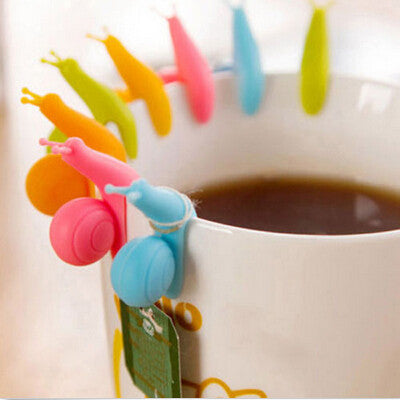 5 PCS Cute Snail Shape Silicone Tea Bag Holder