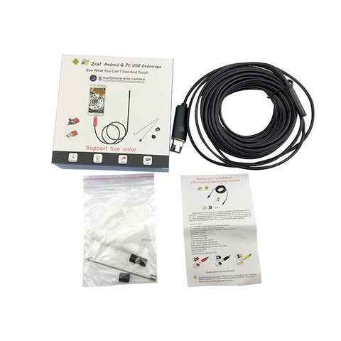 1m/2m/3.5m/5m/10m PC Android Endoscope 7mm Lens USB Endoscope Camera Waterproof Inspection Borescope Micro OTG USB Car Endoscope