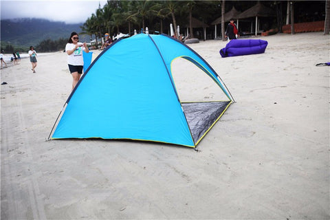 4 People Beach Tent Ultralight Beach Camping Tent Sun Shelter Large