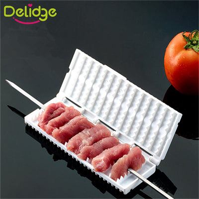 1 pcs Meat Grill Tools White Wear String BBQ Tools Multi-function Barbecue Skewer Machine Wear Meat Vegetable String