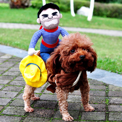 Novelty Funny Dog Costume Pet clothes Cowboy XL