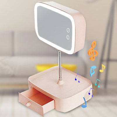 bluetooth speaker led table lamp multifunctional make up mirror rechargeable table bed lamp