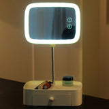 bluetooth speaker led table lamp multifunctional make up mirror rechargeable table bed lamp