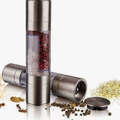 2 In 1 Stainless Steel Manual Pepper Salt Spice Mill