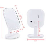 Touch Screen Makeup Mirror 20 LED Light 180 Rotating Mirror Women Cosmetic Professional Vanity Mirror Free 10X Magnifier