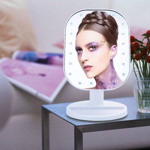 Touch Screen Makeup Mirror 20 LED Light 180 Rotating Mirror Women Cosmetic Professional Vanity Mirror Free 10X Magnifier