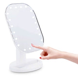Touch Screen Makeup Mirror 20 LED Light 180 Rotating Mirror Women Cosmetic Professional Vanity Mirror Free 10X Magnifier
