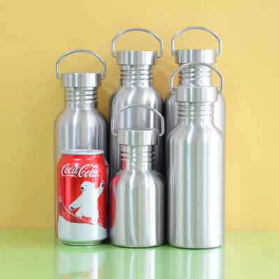 350-1000ml(12-35oz) BPA Free Full Stainless Steel Water Bottle Mug Cup for Yoga Biking Camping Hiking Travel, Standard Mouth