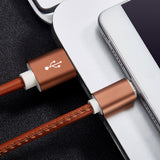 20cm / 100cm Super Strong Leather Metal Plug Micro USB Cable for iPhone 6 6s Plus 5s 5 iPadmini / Samsung / Xiaomi