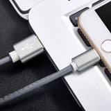 20cm / 100cm Super Strong Leather Metal Plug Micro USB Cable for iPhone 6 6s Plus 5s 5 iPadmini / Samsung / Xiaomi