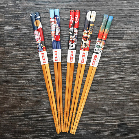 5 PairsTop Grade Japanese Style Bamboo