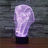 Free Ship Pharaoh Table lamp 7 Colors Changing Desk Lamp 3D Lamp Novelty Led Night Light USB LED Light luminaria Nightlights