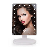 22 LED Touch Screen Makeup Mirror Professional Vanity Mirror Lights Health Beauty Adjustable Countertop 180 Rotating