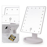 22 LED Touch Screen Makeup Mirror Professional Vanity Mirror Lights Health Beauty Adjustable Countertop 180 Rotating