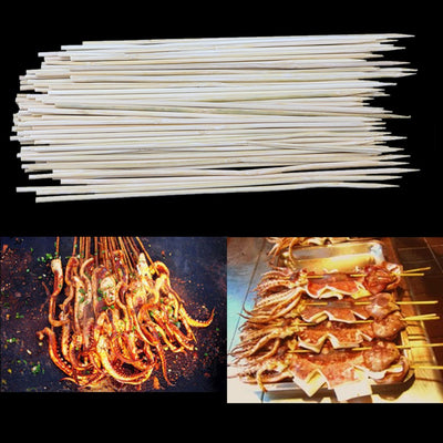 1 PACK Bamboo Skewers Grill Shish Kabob Wood Sticks Barbecue BBQ Tools