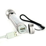 3W Solar Flashlight Work Lamp Portable Outdoor Sport Camping Hiking Lighting 3 Modes USB Rechargeable Power Bank for Phones