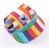 Dog Hat With Ear Holes Summer Canvas  Baseball Cap For Small Pet Dog Outdoor Accessories Hiking Pet Products -10 Styles