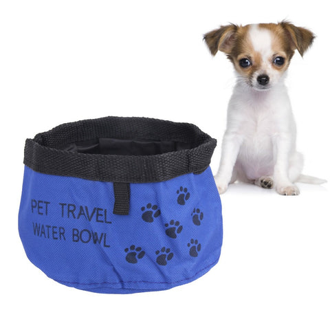 Collapsible Foldable Travel Camping Food Water Feeder