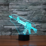 Submachine gun 3d Night lamp
