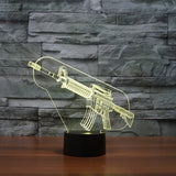 Submachine gun 3d Night lamp