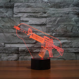 Submachine gun 3d Night lamp