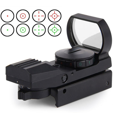 Hot 11 /20 mm Rail Riflescope Hunting Airsoft Optics Scope Holographic Red Dot Sight Reflex 4 Reticle Tactical Gun Accessories