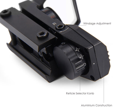 Hot 11 /20 mm Rail Riflescope Hunting Airsoft Optics Scope Holographic Red Dot Sight Reflex 4 Reticle Tactical Gun Accessories